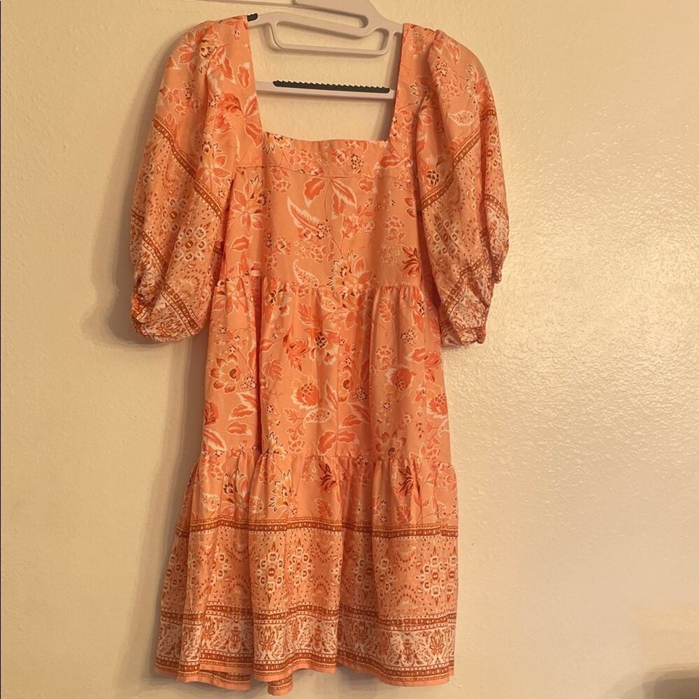 Boho Floral Puff Sleeve Mini Dress – Band of the Free Medium